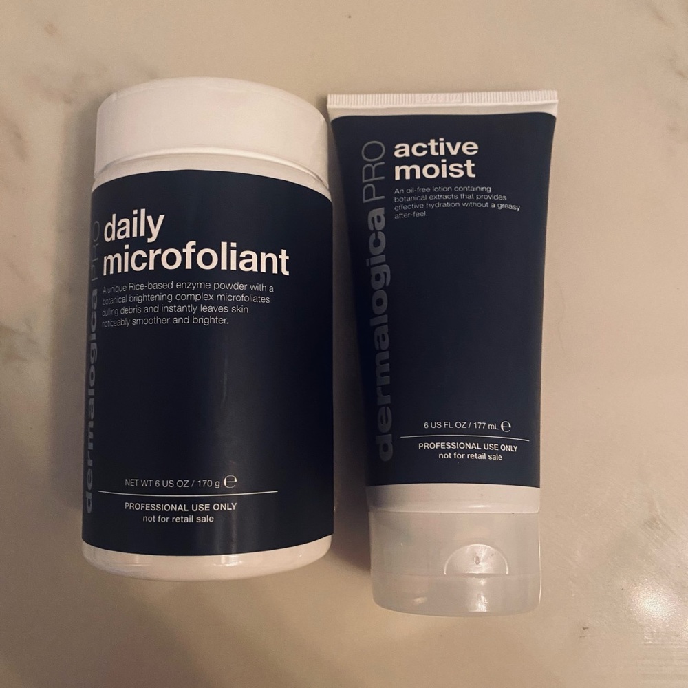 Dermalogica Pro size Daily Microfoliant 6oz+ Active Moist 6oz.
